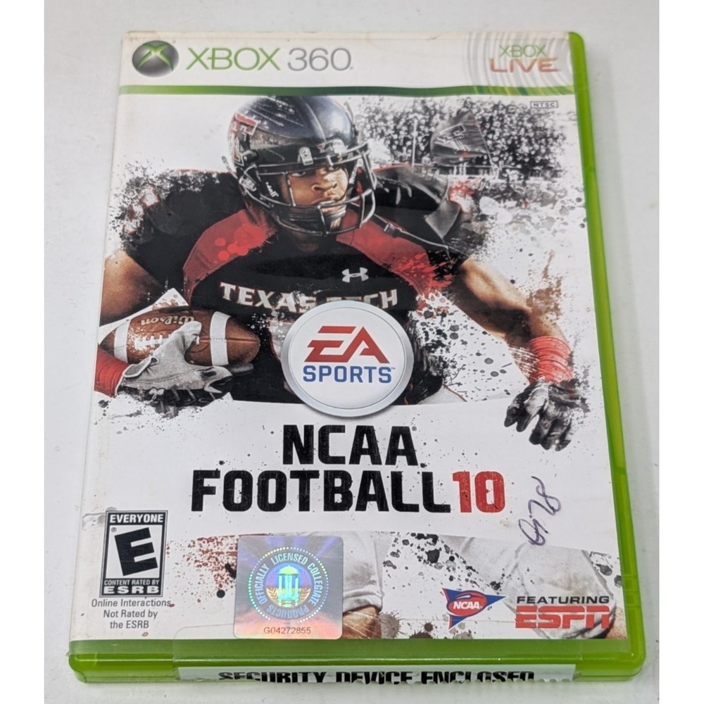 NCAA Football‎ 10 (Microsoft Xbox 360, 2009) DISC & CASE